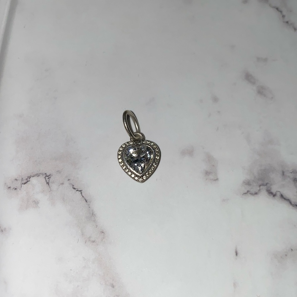 Pandora Crystal Heart Charm Pendant